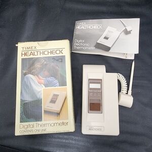 Vintage Timex Healthcheck Digital Thermometer In Box